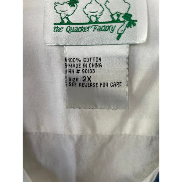 Quacker Factory white angel buttondown shirt size 2X - Picture 4 of 7
